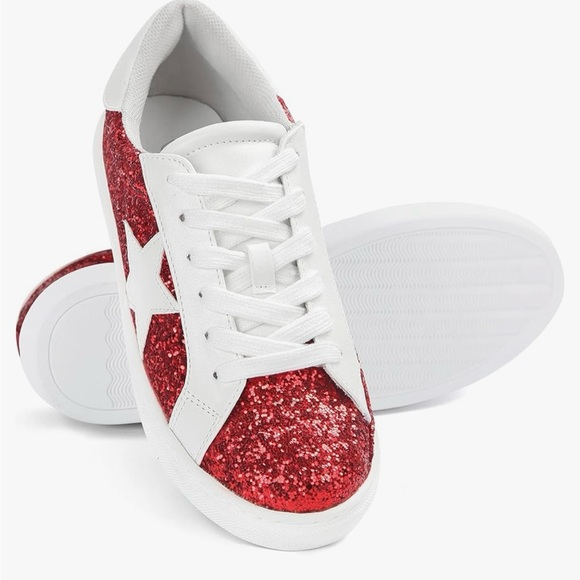 Red sequin sneaker - Picture 3 of 8